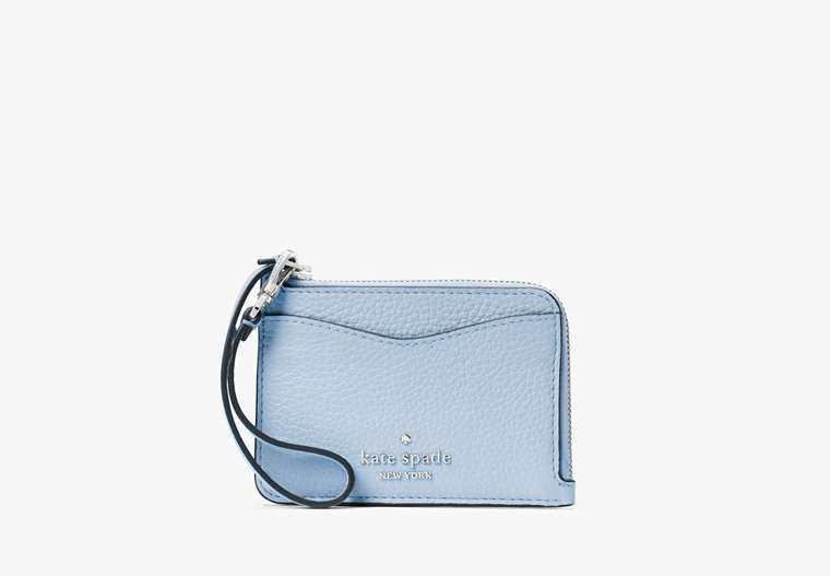 Kate Spade,Leila Small Cardholder Wristlet,Muted Blue image number 0