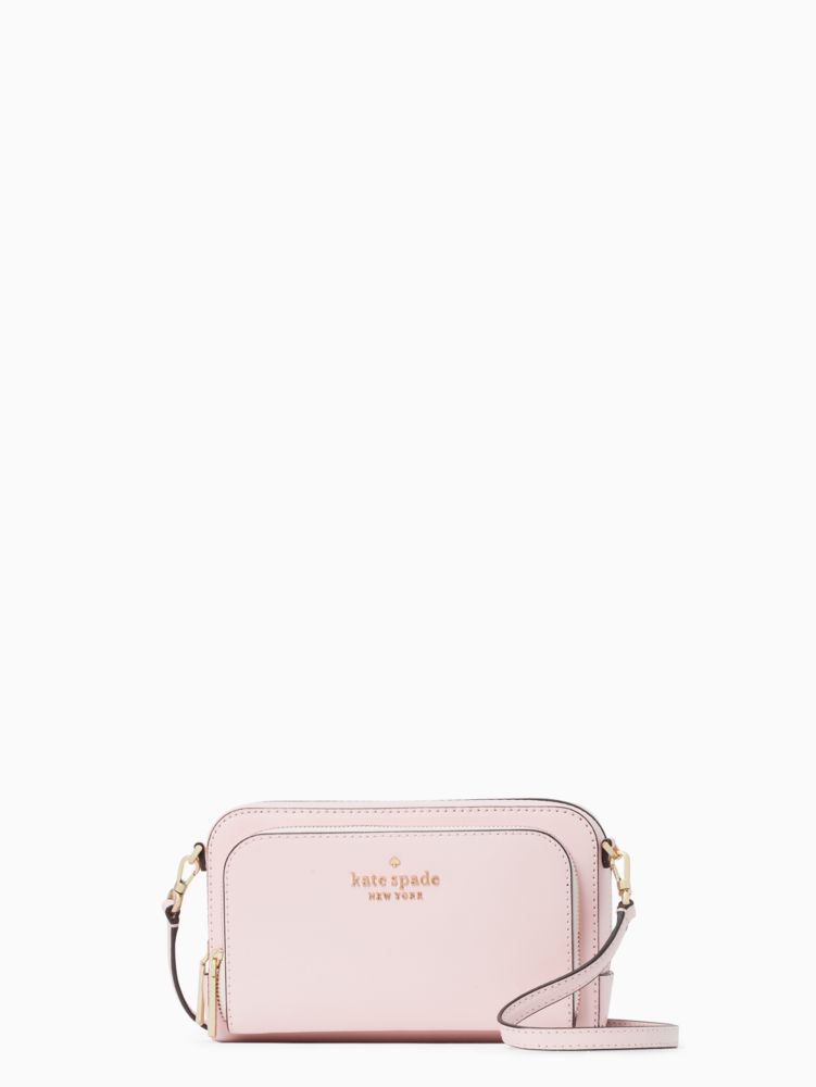 Kate Spade,staci dual zip around crossbody,crossbody bags,Light Rosebud