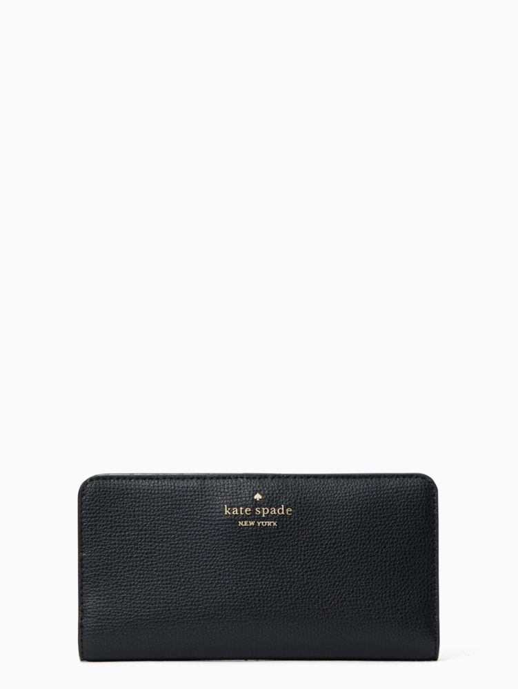 Kate Spade,darcy large slim bifold wallet,Black