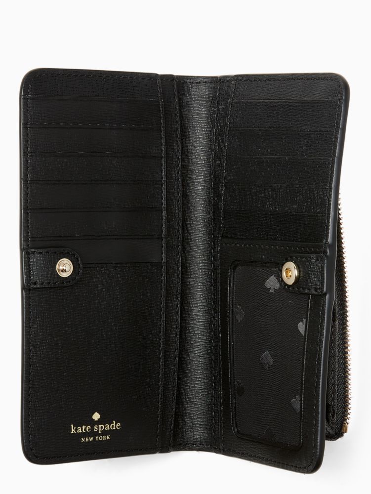 Kate Spade,darcy large slim bifold wallet,Black