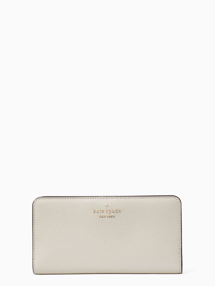 Kate Spade,darcy large slim bifold wallet,Warm Cement