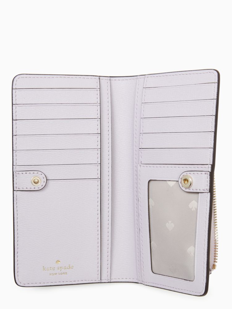 Kate Spade,darcy large slim bifold wallet,Lilac Moonlight
