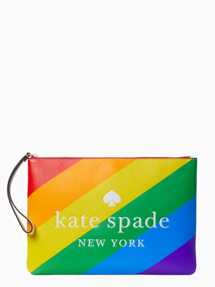 Kate spade large zip pouch sale