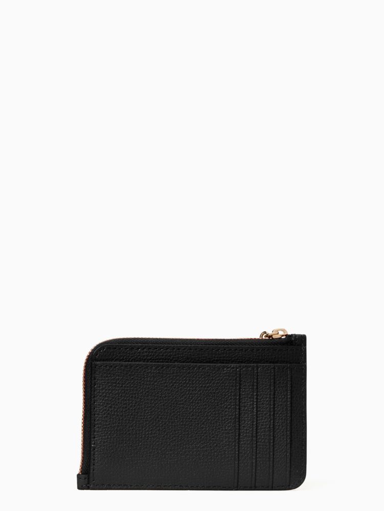 Kate Spade,darcy medium l zip card holder,Black