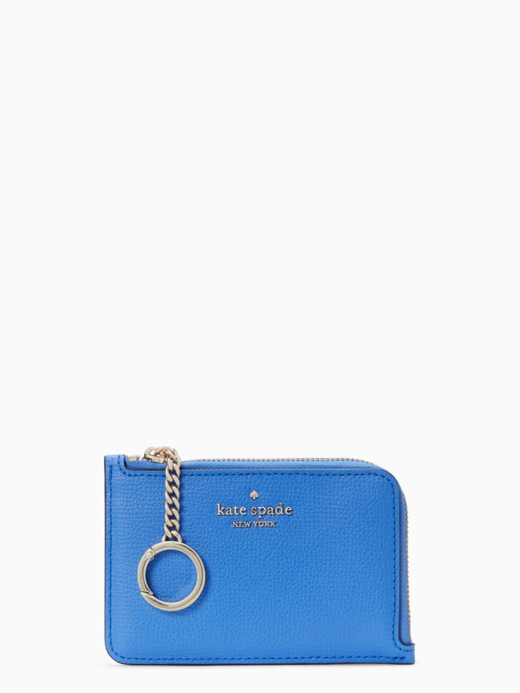 Kate Spade,darcy medium l zip card holder,Frisbee Blue