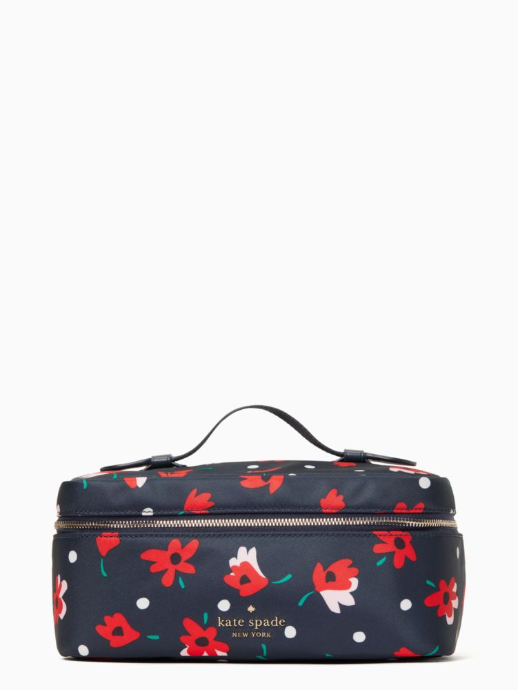 Kate Spade Chelsea The Little Better deals Daisy Floral Medium Cosmetic Bag Black