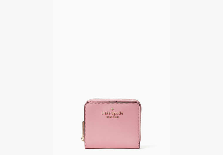 Kate Spade,staci small zip around wallet,Bright Carnation image number 0