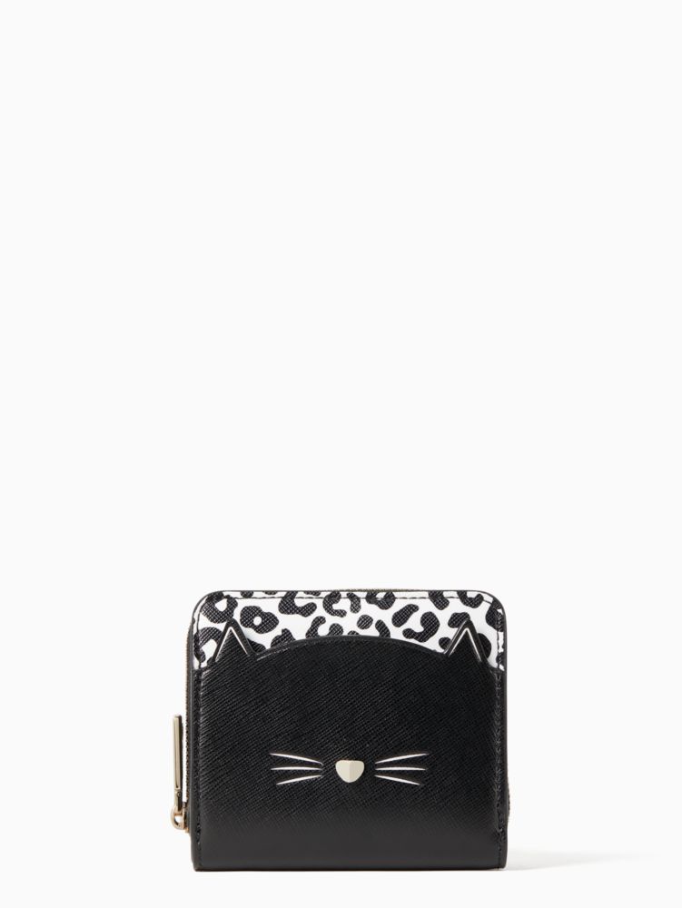 Meow Cat Small Zip Around Wallet Kate Spade Outlet