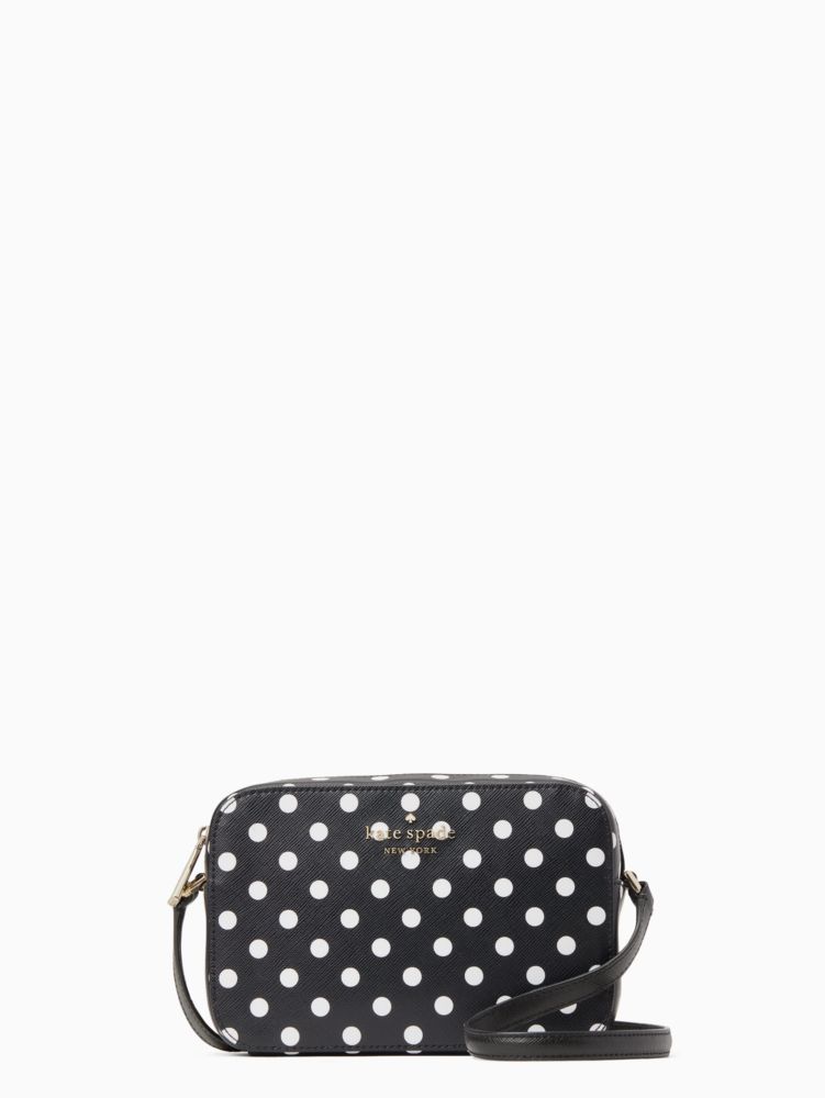 Kate Spade Staci Saffiano Leather Mini Camera Bag in Black (WLR00686) - USA  Loveshoppe