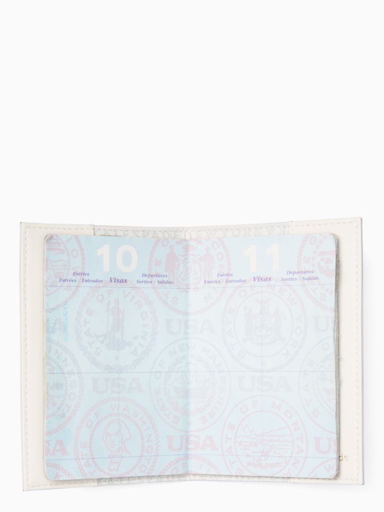 Kate Spade,mikas pond passport holder,Plum Dawn