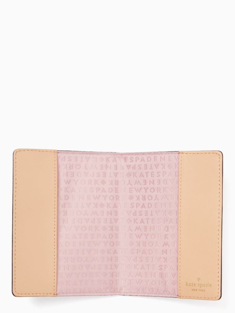 Kate Spade,grand street passport holder,travel accessories,Dusty Peony