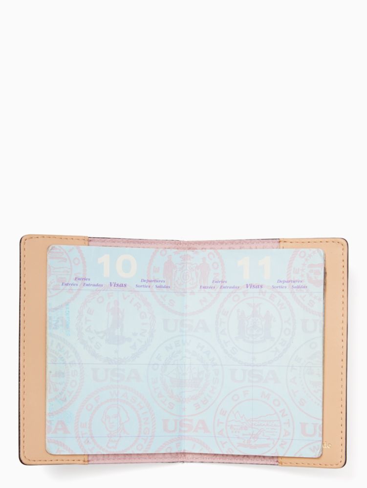 Kate Spade,grand street passport holder,travel accessories,Dusty Peony