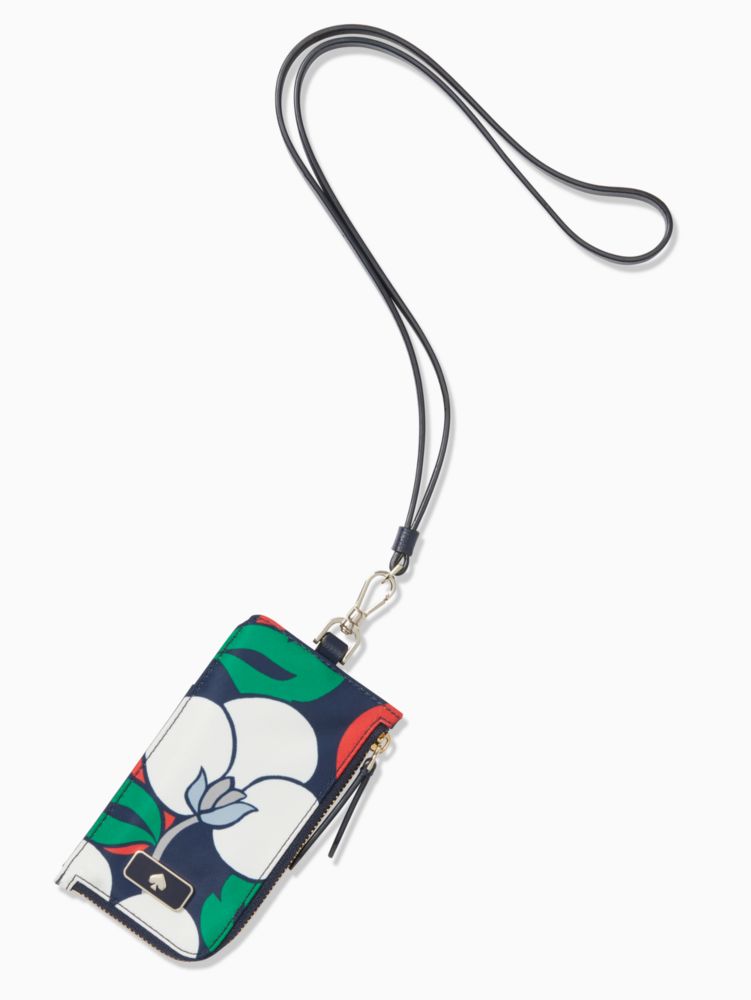 Kate Spade,dawn breezy floral card case lanyard,travel accessories,