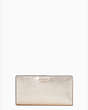 Kate Spade,cameron large slim bifold wallet,Metallic Blush