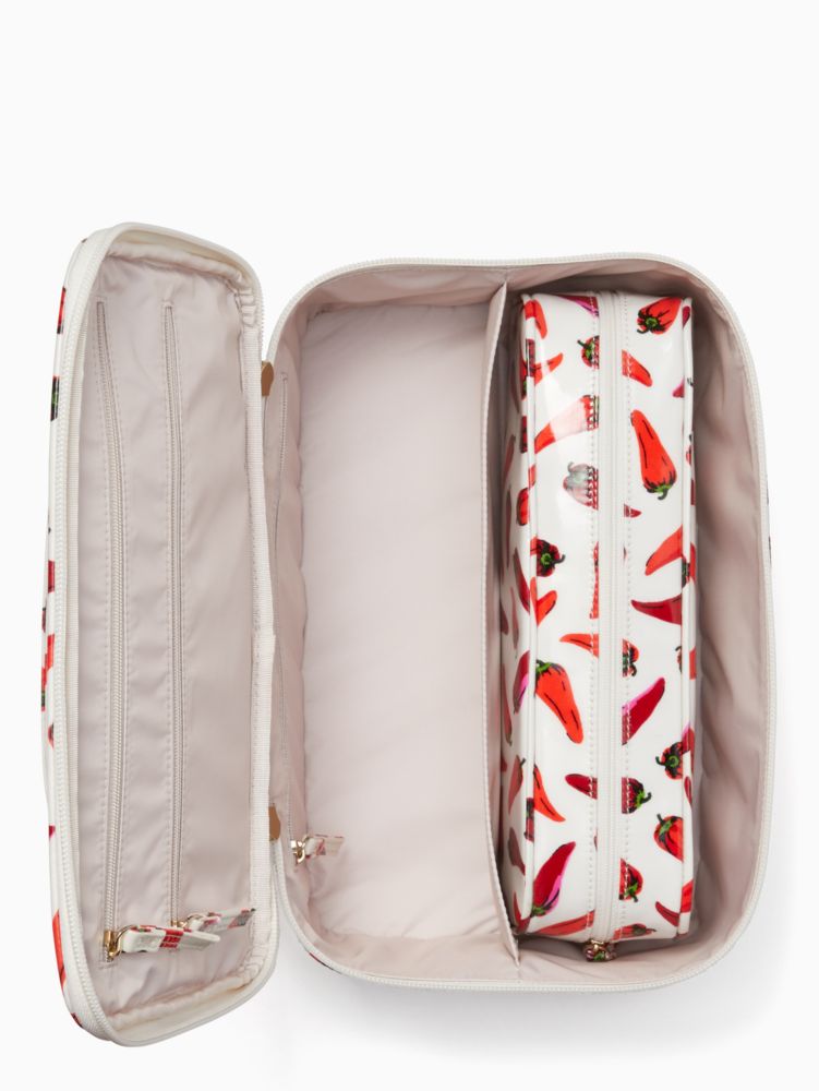 Daycation Hot Peppers Printed Large Collin Cosmetic Bag Kate Spade Outlet Kate Spade New York