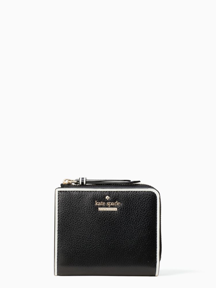 Kate Spade,patterson drive painted edge small l-zip bifold wallet,