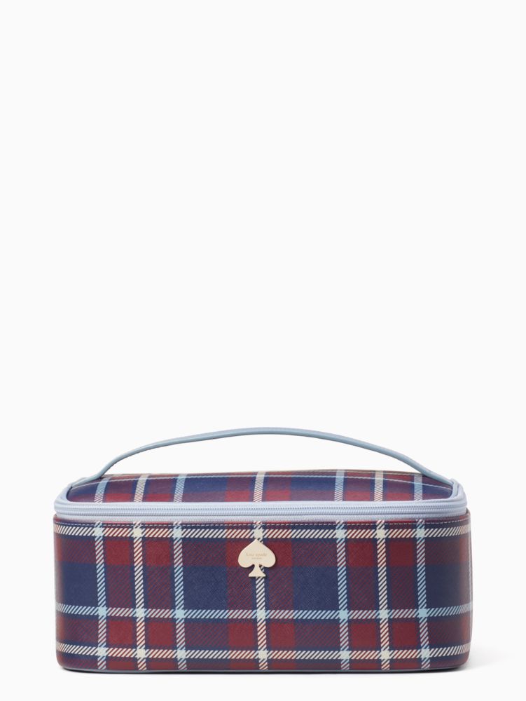 Kate Spade,cobblestone park travel plaid large colin,cosmetic bags,