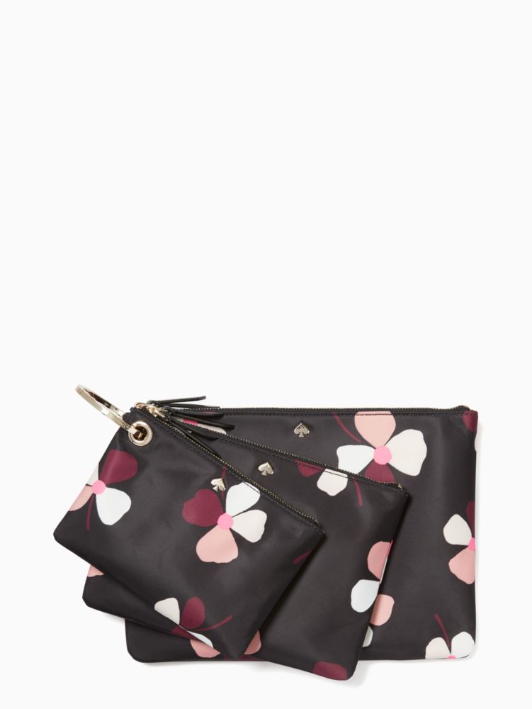 Kate Spade,dawn dusk buds triple pouch,wristlets & pouches,