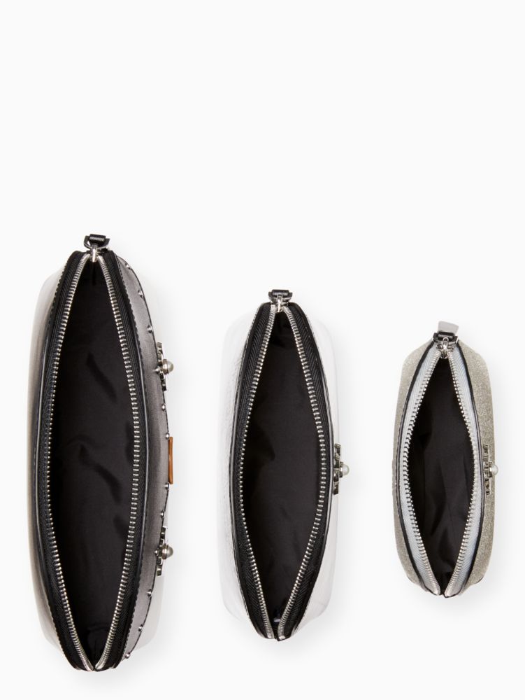 Kate Spade,frosty triple dome cosmetic set,cosmetic bags,