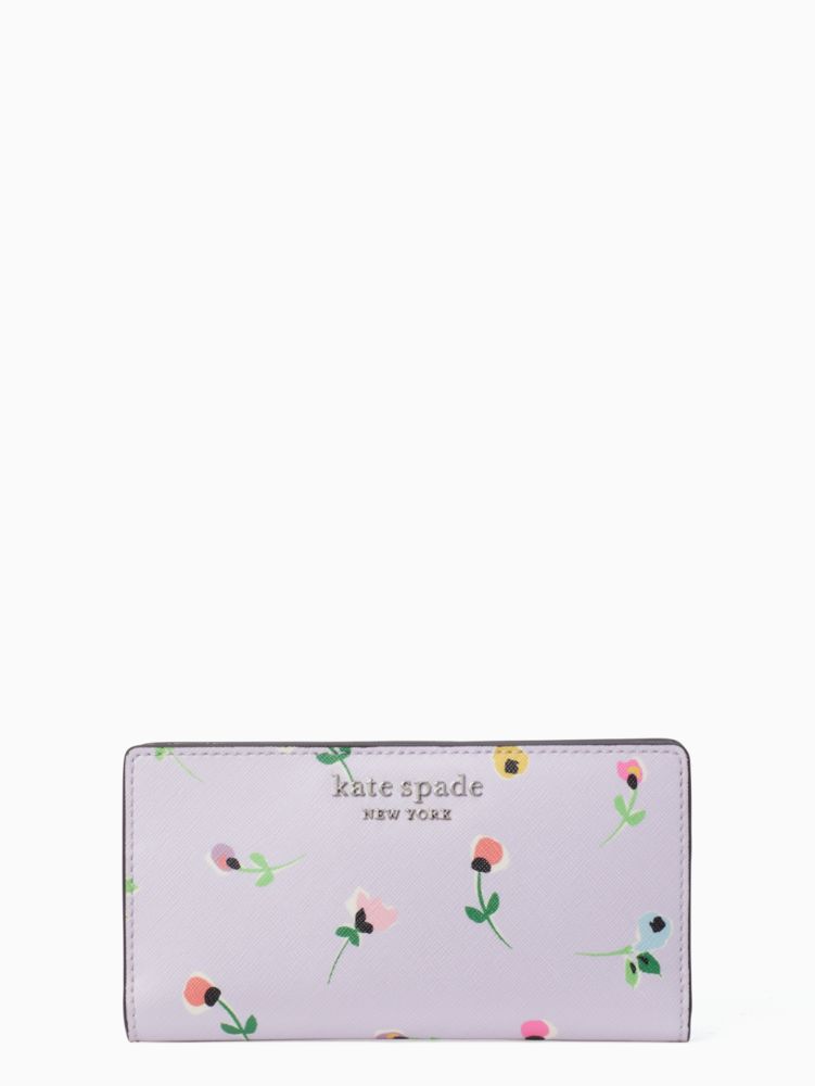 Cameron Floral Ditsy Large Slim Bifold Wallet Kate Spade Outlet Kate Spade New York