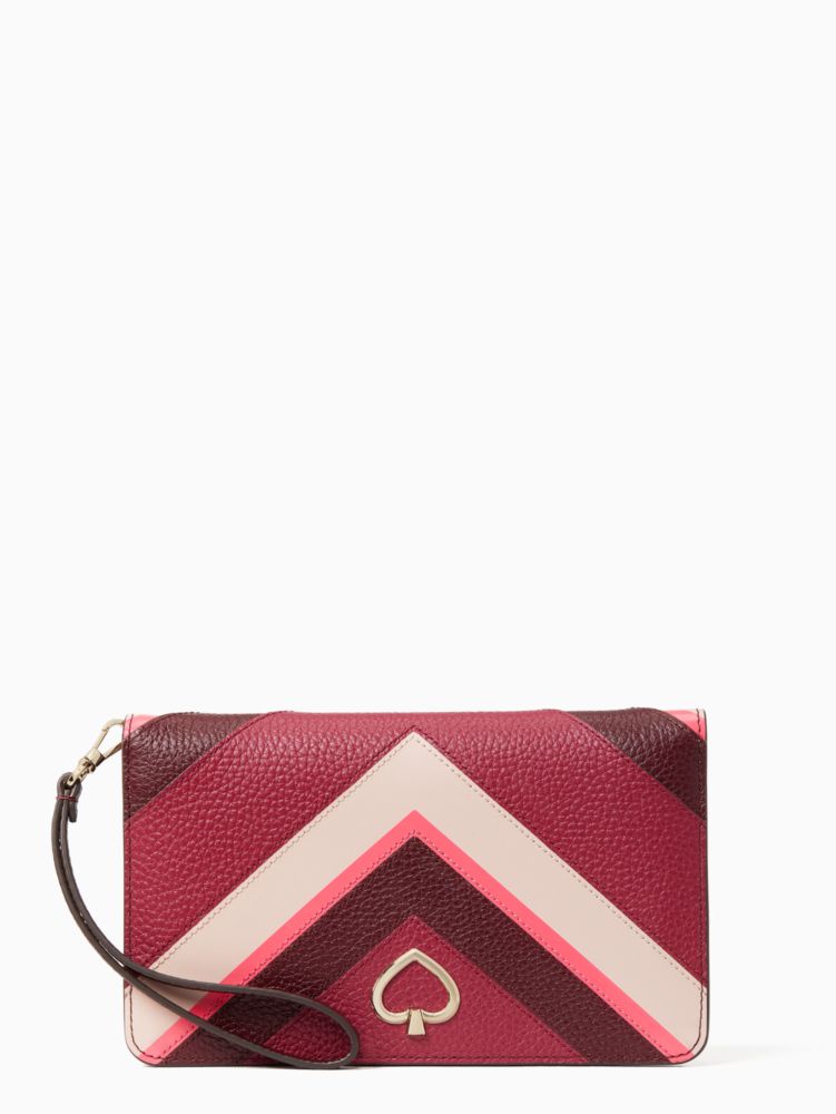 Kate Spade Kourtney Leather Chevron Crossbody Purse: Handbags