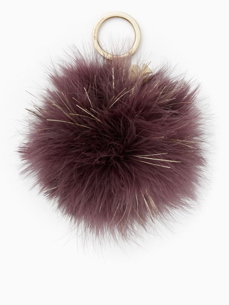 Kate spade pom pom keychain hot sale