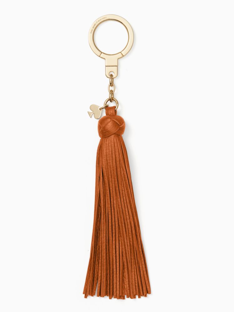 Kate Spade Long Tassel Key Chain Purse Charm in deepplum new hotsell with tag