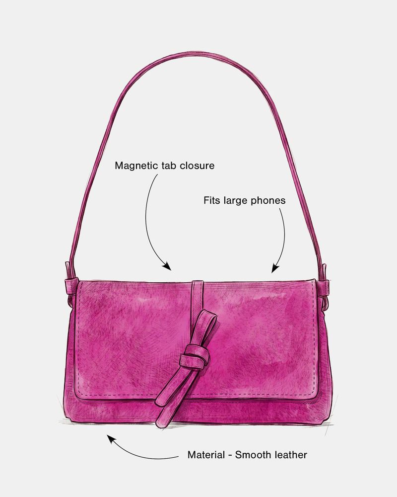 Loop Suede Small Flap Shoulder Bag - thumbnail 9