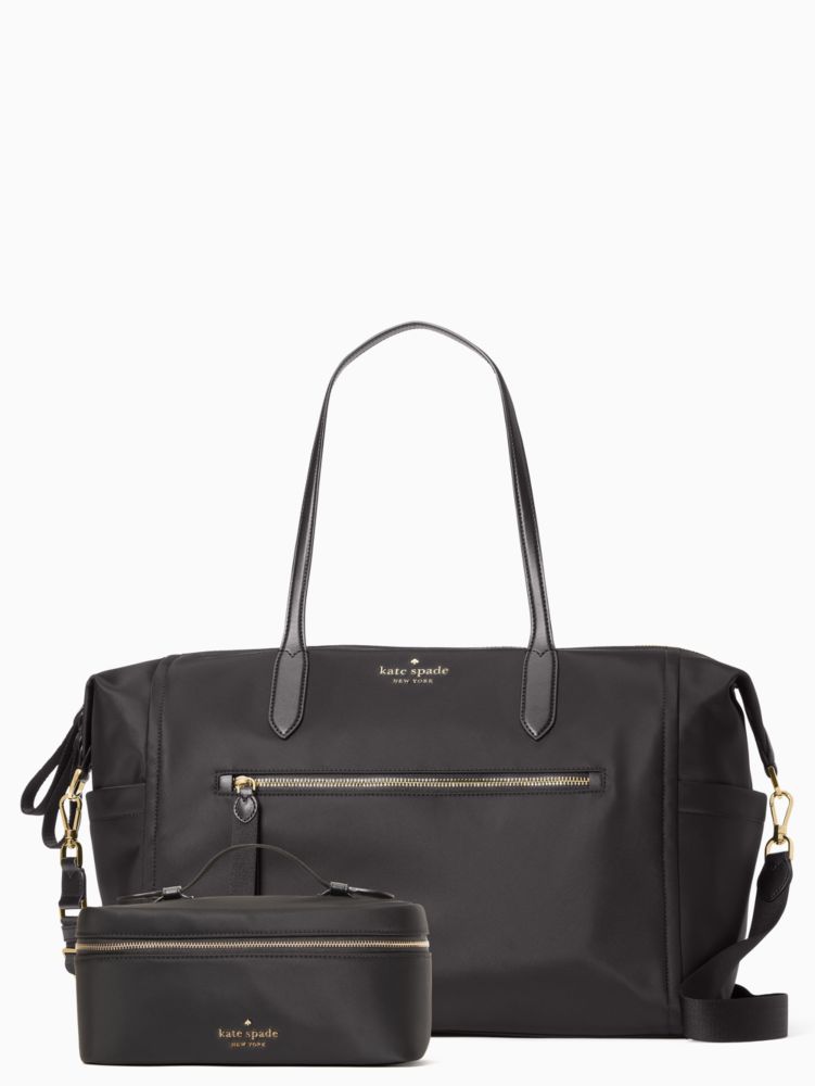 Kate spade 2024 leather weekender bag