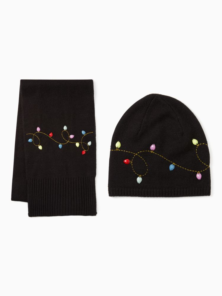 Kate Spade,String Light Beanie and Scarf Bundle,
