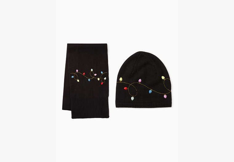 Kate Spade,String Light Beanie and Scarf Bundle,